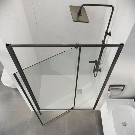 Душевая дверь Niagara Nova NG-35-11AGR 110х195 стекло прозрачное профиль графит