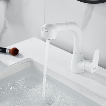 Смеситель Raffine F291C на раковину белый