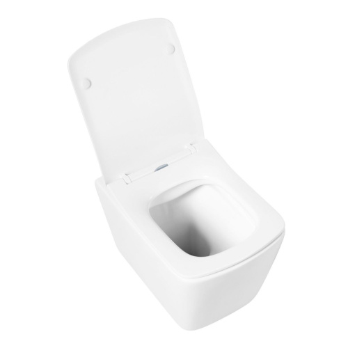 Унитаз подвесной Art&Max Tehno AM9310CHR/SC белый с сиденьем микролифт каскадный смыв - фото 5