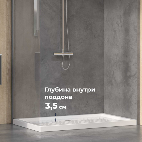 Душевой поддон керамический RGW CER 19170382-01 120х80 белый - фото 2