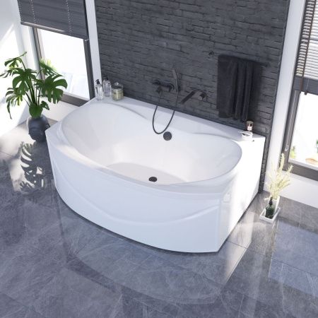 Ванна акриловая 1MarKa SIRAKUSA 01син1912 190х120 пристенная прямоугольная без каркаса