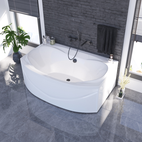 Ванна акриловая 1MarKa SIRAKUSA 01син1912 190х120 пристенная прямоугольная без каркаса - фото 4 Ванна акриловая 1MarKa SIRAKUSA 01син1912 190х120 пристенная прямоугольная без каркаса - фото 4