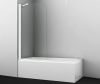 Душевая шторка на ванну Wasserkraft Leine 35P 35P01-80WHITE Fixed 80х140 стекло прозрачное профиль белый ориентация универсальная
