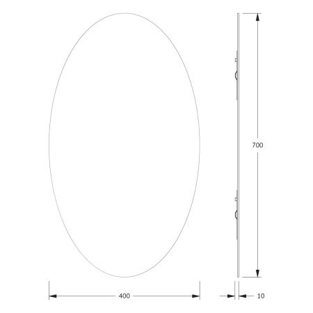 Зеркало Evoform Primary BY 0028 40х70 подвесное