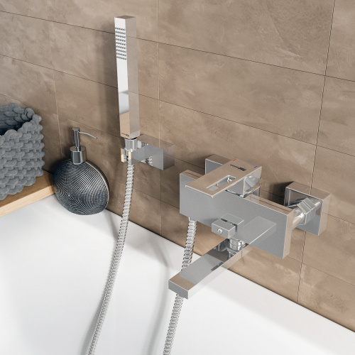 Смеситель для ванны WasserKRAFT Alme 1500 1501 настенный хром - фото 2