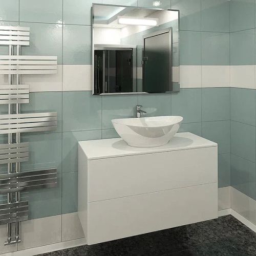 Тумба под раковину Orange Otto Ot-100TuGLASS 100х50 подвесная цвет белый - фото 5