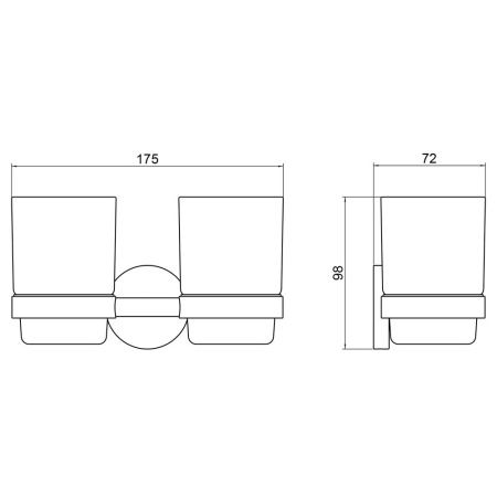Стакан для зубных щеток Timo Saona 13034/17