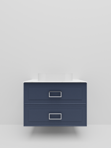 Тумба со столешницей La Fenice CUBO TWIN NFNC-01-CUB-BG-80-2-2-GG 80х62х49 подвесная цвет синий - фото 2
