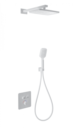 Душевая система Wonzon & Woghand WW-B4003-MW встраиваемая в стену цвет белый с термостатом