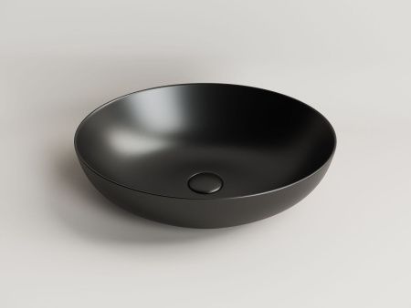 Раковина из сантехнического фарфора Ceramica Nova ELEMENT CN6017MB 50х40 накладная цвет черный без отверстий под смеситель