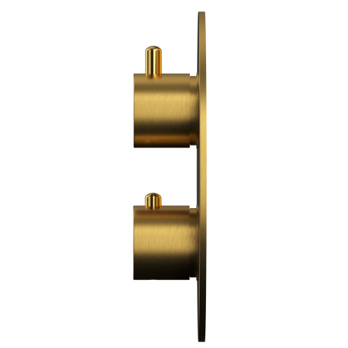 Смеситель для душа Whitecross Y brushed gold Y1236GLB встраиваемый золото брашированное с термостатом - фото 2