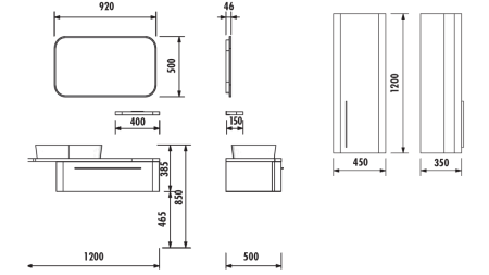 Зеркало Creavit Angel AL4001.01.PZ 90х50