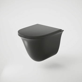 Унитаз подвесной Grossman Санфаянс GR-4412BMS черный матовый с сиденьем безободковый каскадный смыв