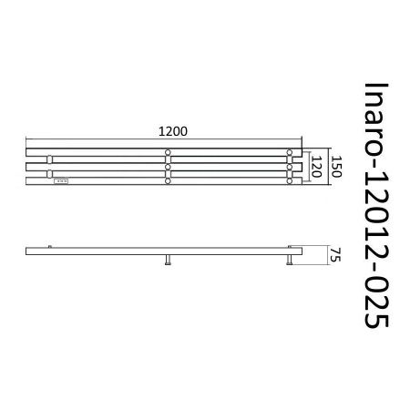 Полотенцесушитель электрический Маргроид Inaro Inaro-12012-025 15х120 хром