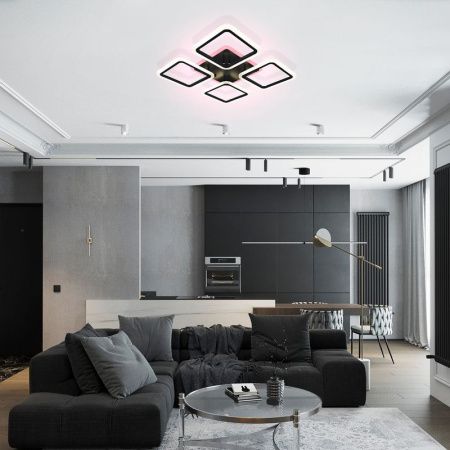 Люстра потолочная Natali Kovaltseva Spektr (Спектр) HIGH-TECH LED LAMPS 82004 BLACK