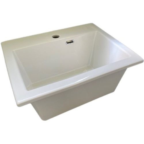 Раковина White Ceramic Постирочные раковины 50 см W0134F01 встраиваемая цвет белый глянцевый