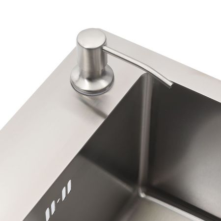 Кухонная мойка Melana ProfLine MLN-R5045H+дозатор 50х45 цвет серый поверхность матовая