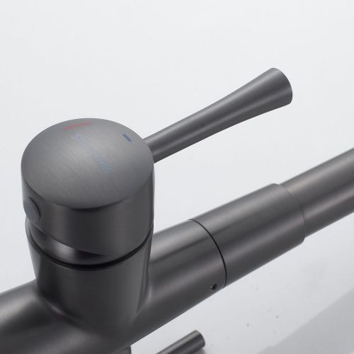 Смеситель для кухни Shevanik S528T на мойку оружейная сталь - фото 5