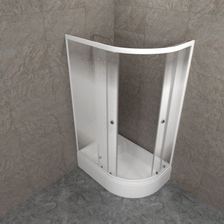 Душевой уголок Тритон Коралл Щ0000068951 120х80 стекло с рисунком профиль белый с поддоном