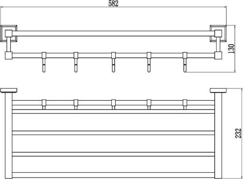 Полка в ванную комнату Savol S-609544 - фото 2