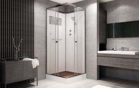 Душевая кабина AvaCan K409 90х90 квадратная без крыши ориентация универсальная