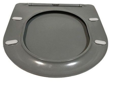 Унитаз подвесной CeramaLux B2330-3MH серый с сиденьем микролифт каскадный смыв