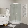 Душевой уголок Parly ZF81 80х80 стекло матовое профиль белый с поддоном