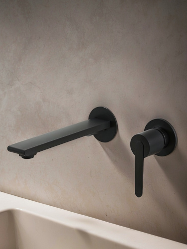 Смеситель для раковины AltroBagno Unione AltroBagnoUnione010508MB встраиваемый в стену черный матовый - фото 3