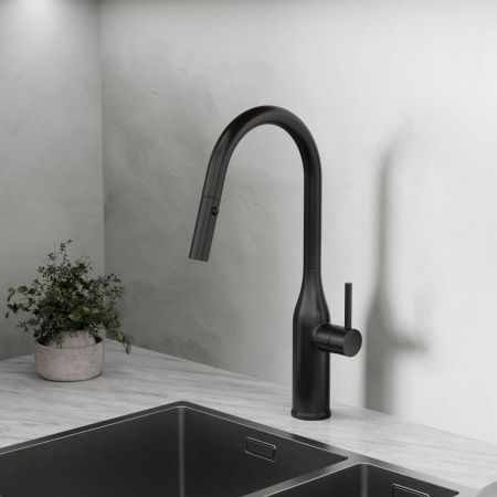 Смеситель для кухни Sancos Grand SC4002MB на мойку черный