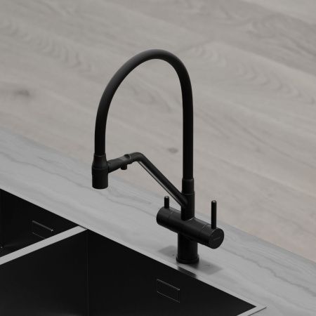 Смеситель для кухни Sancos Dora SC4003MB на мойку черный