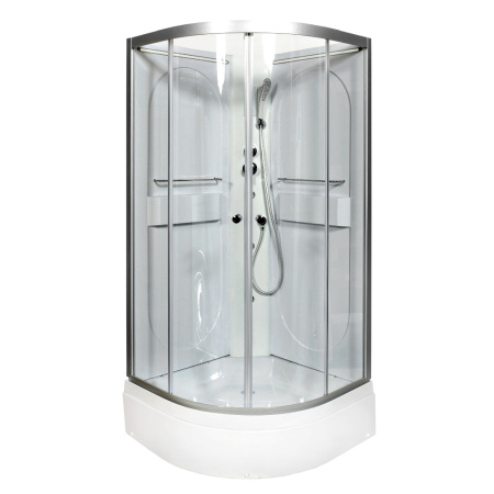 Душевая кабина AvaCan L510NLED+GM 100х100 четверть круга без крыши ориентация универсальная