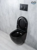 Унитаз подвесной Gid Tornado 62261Y черный матовый с сиденьем микролифт безободковый смыв торнадо