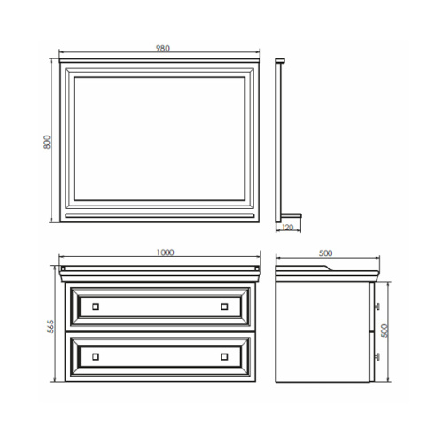 Зеркало в ванную Comforty Феррара 00004147993CF 98х80 - фото 2