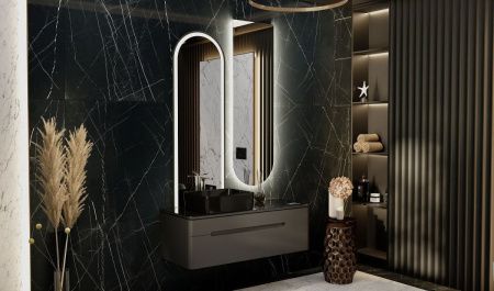 Тумба под раковину Jorno SHINE Shi.01.120-M/P/A 120х50 подвесная цвет черный