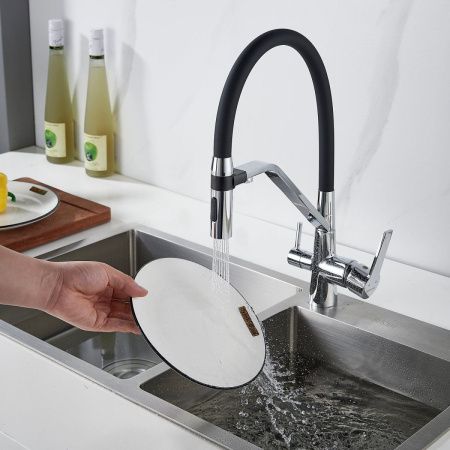 Смеситель для кухни Shevanik S278 на мойку хром