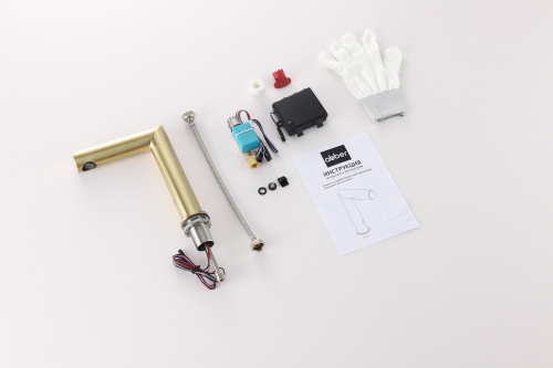 Смеситель Abber Perfekte 316 AF8A101BGS на раковину брашированное золото - фото 2