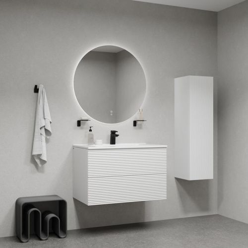 Шкаф-пенал IDDIS Bild BIL30W0i97 30х32х109 подвесной цвет белый - фото 4