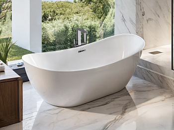 Ванна акриловая Cerutti SPA CT10506 170х74 отдельностоящая овальная с ножками