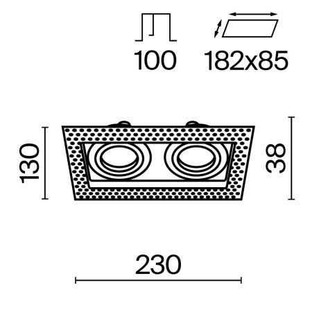 Светильник встраиваемый Maytoni Technical Atom DL003-02-W
