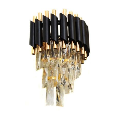 Светильник настенный Lumina Deco Funneli (Фуннели) LDW 6003-2 BK+F.GD