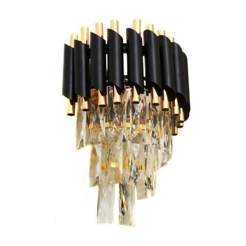 Светильник настенный Lumina Deco Funneli (Фуннели) LDW 6003-2 BK+F.GD - фото 4