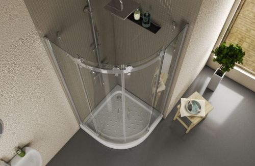 Душевой уголок Bravat Wave BS090.1202S 200х90 стекло прозрачное профиль хром без поддона - фото 4