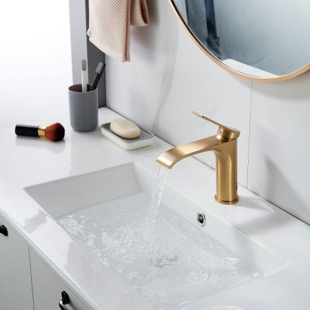 Смеситель Shevanik S4101G на раковину золото