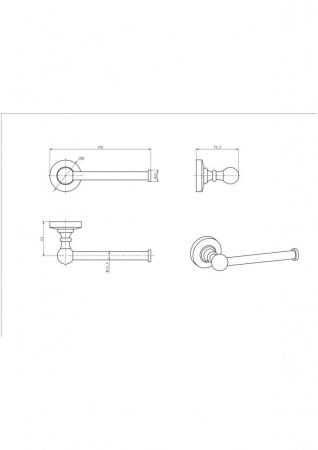 Бумагодержатель CeramaLux Caps 51307A