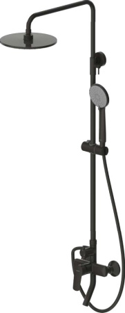 Душевая стойка Bravat RHEIN F6429564BW-A-ENG настенная цвет черный