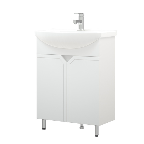 Тумба под раковину Corozo Сириус SD-00001438 62х31х85 цвет белый - фото 3