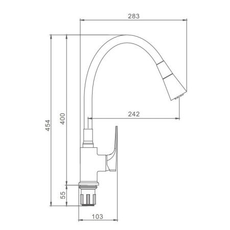 Смеситель для кухни ProHanss P61.4406.09 на мойку графит