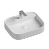 Раковина из сантехнического фарфора Ceramica Nova ELEMENT CN6034 60х50 накладная цвет белый 1 отверстие под смеситель