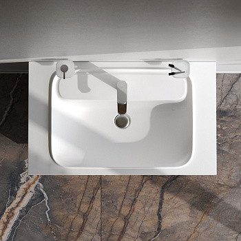 Раковина из искусственного мрамора Am.Pm Func M8FWPC0800WM 81х49 встраиваемая цвет белый 1 отверстие под смеситель