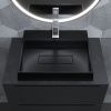 Раковина из искусственного камня Uperwood Tanos Quartz 291030050 50х40 накладная цвет черный